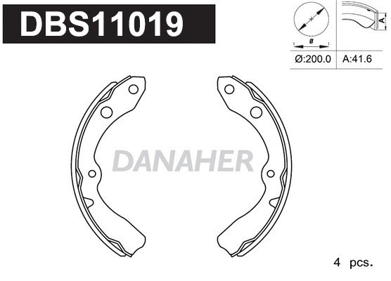 Brake Shoe Set (DBS11019)