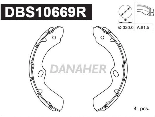 Brake Shoe Set (DBS10669R)