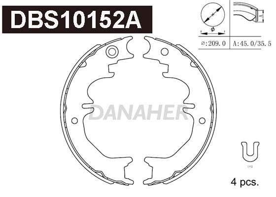 Brake Shoe Set, parking brake (DBS10152A)