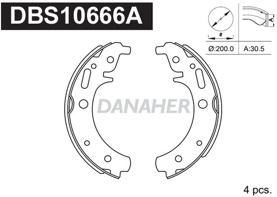 Brake Shoe Set (DBS10666A)