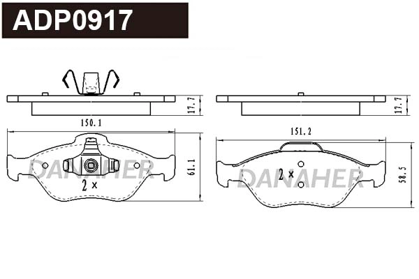 Brake Pad Set, disc brake (ADP0917)