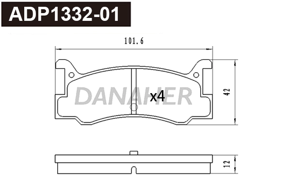 Brake Pad Set, disc brake (ADP1332-01)