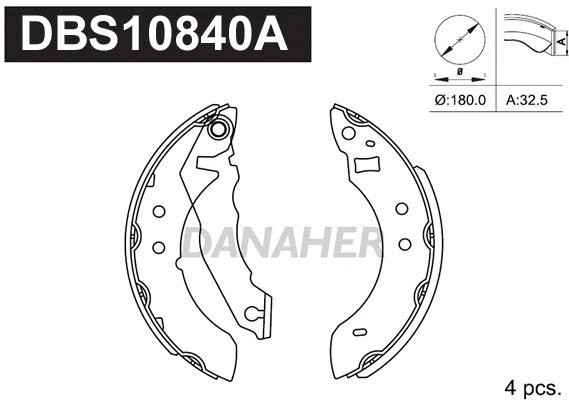 Brake Shoe Set (DBS10840A)