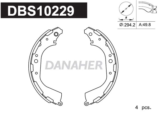 Brake Shoe Set (DBS10229)