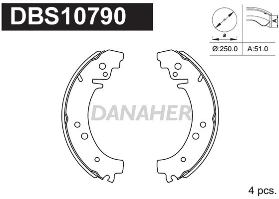 Brake Shoe Set (DBS10790)