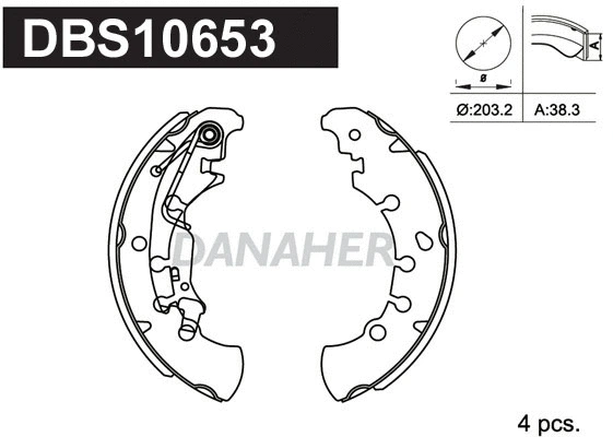 Brake Shoe Set (DBS10653)