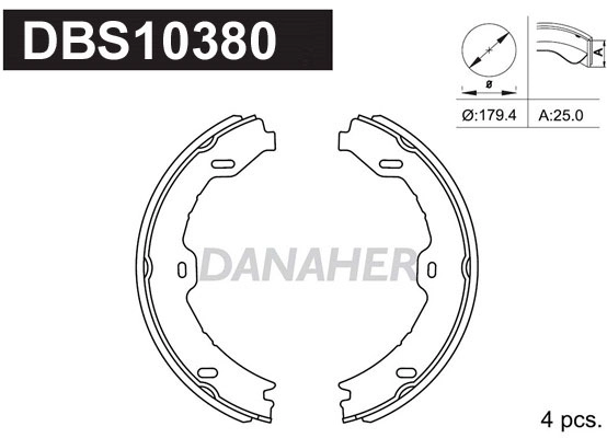 Brake Shoe Set, parking brake (DBS10380)