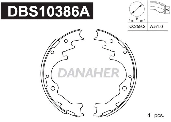 Brake Shoe Set (DBS10386A)