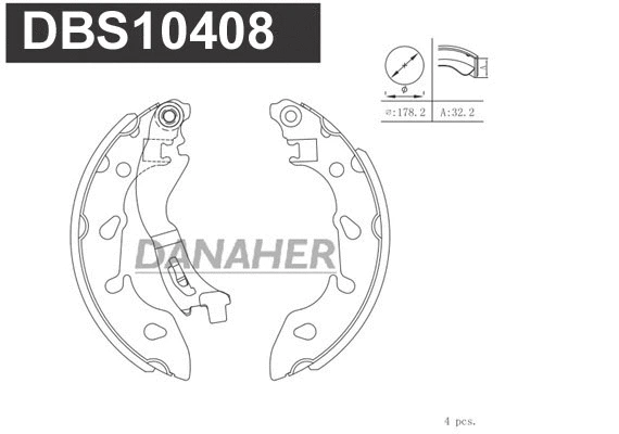 Brake Shoe Set (DBS10408)