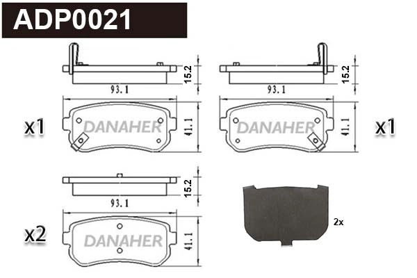 Brake Pad Set, disc brake (ADP0021)