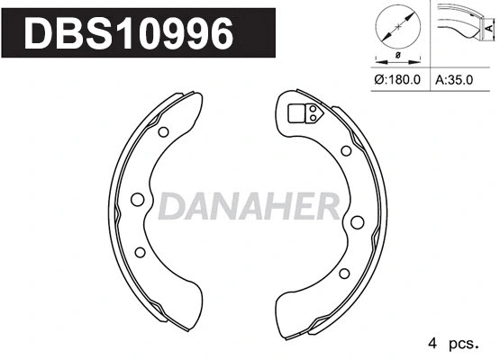 Brake Shoe Set (DBS10996)