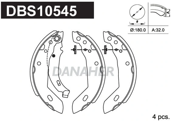 Brake Shoe Set (DBS10545)