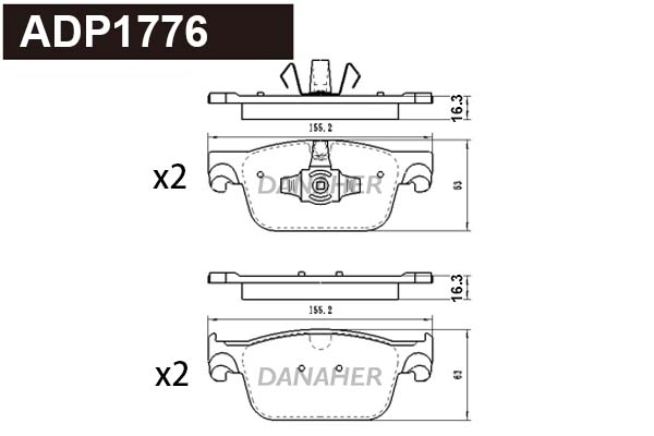 Brake Pad Set, disc brake (ADP1776)