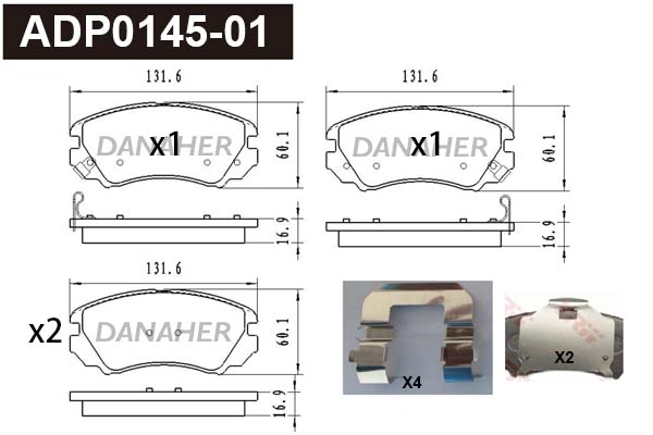 Brake Pad Set, disc brake (ADP0145-01)