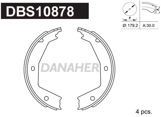 Brake Shoe Set, parking brake (DBS10878)
