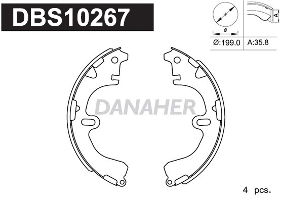 Brake Shoe Set (DBS10267)