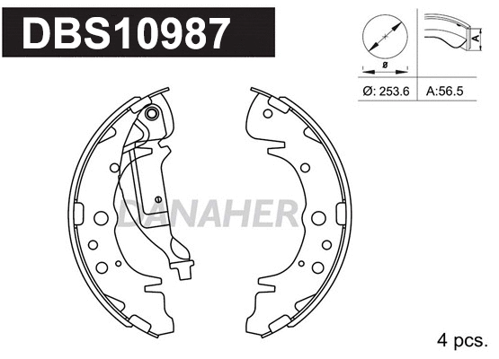 Brake Shoe Set (DBS10987)
