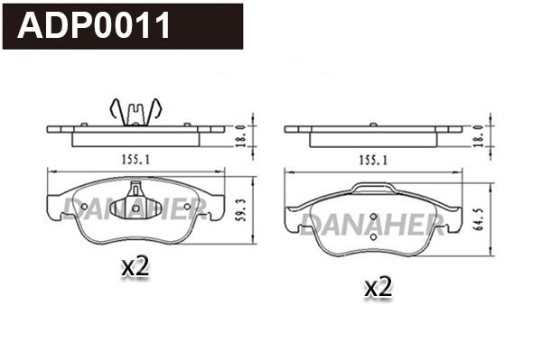 Brake Pad Set, disc brake (ADP0011)
