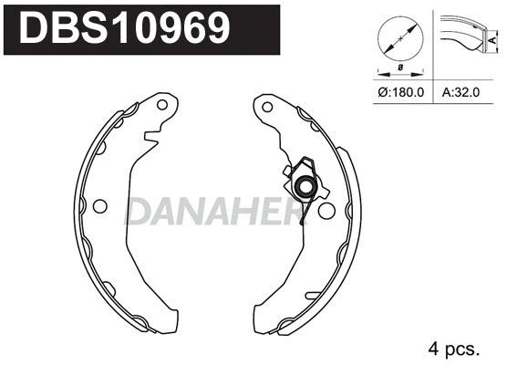 Brake Shoe Set (DBS10969)