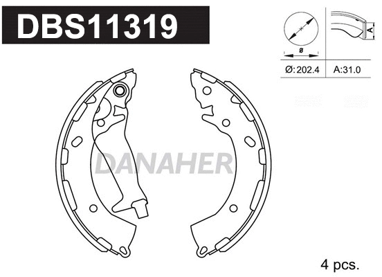 Brake Shoe Set (DBS11319)