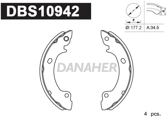 Brake Shoe Set (DBS10942)