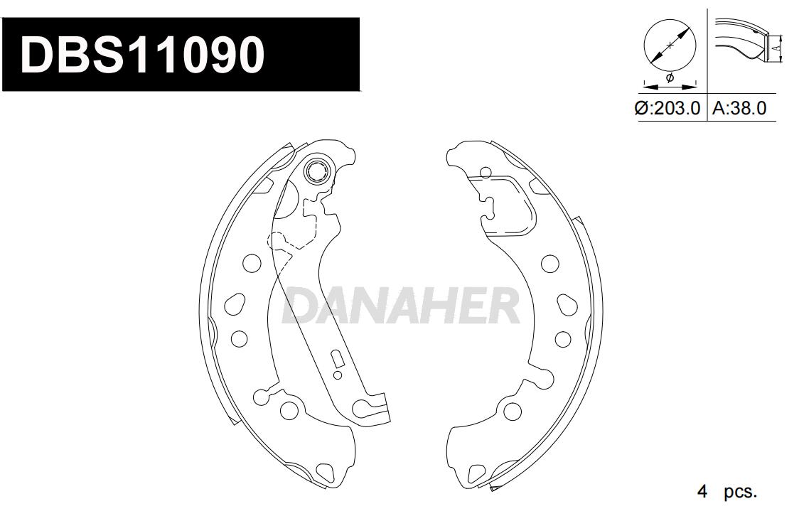Brake Shoe Set (DBS11090)