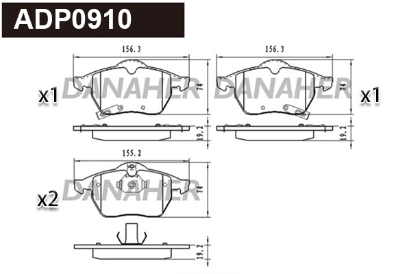 Brake Pad Set, disc brake (ADP0910)