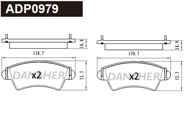 Brake Pad Set, disc brake (ADP0979)