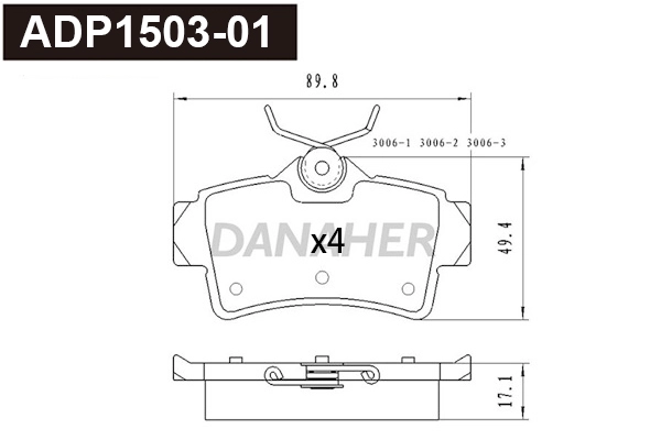 Brake Pad Set, disc brake (ADP1503-01)