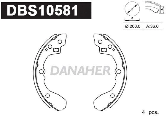 Brake Shoe Set (DBS10581)