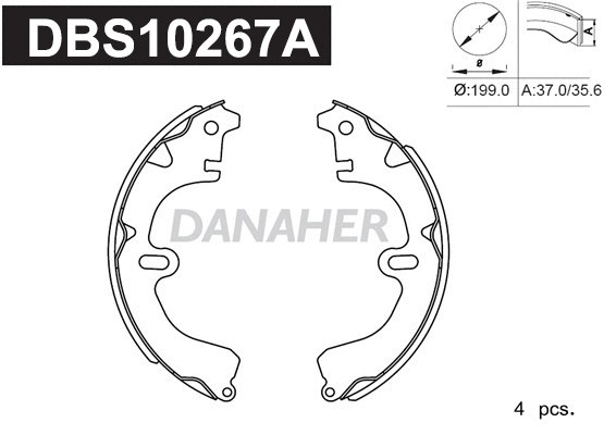 Brake Shoe Set (DBS10267A)