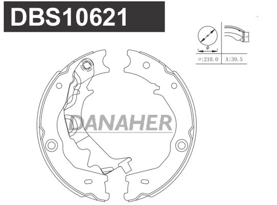 Brake Shoe Set, parking brake (DBS10621)