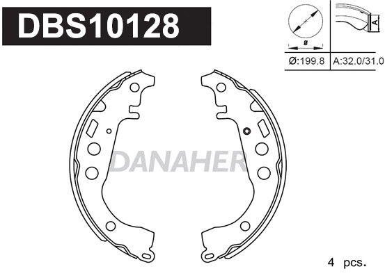 Brake Shoe Set (DBS10128)