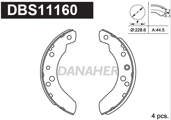 Brake Shoe Set (DBS11160)