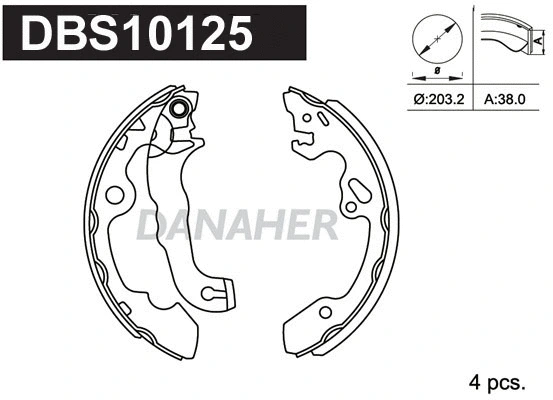 Brake Shoe Set (DBS10125)