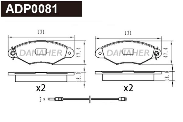 Brake Pad Set, disc brake (ADP0081)