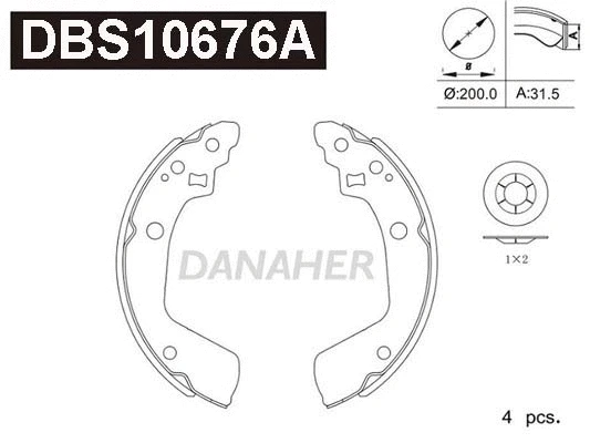 Brake Shoe Set (DBS10676A)