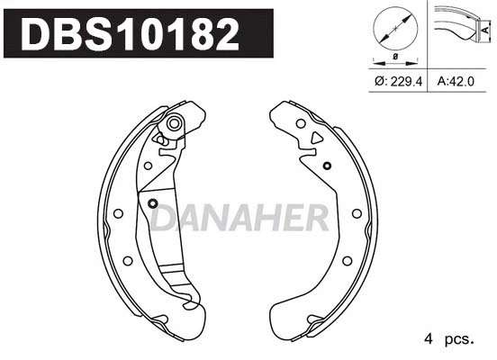 Brake Shoe Set (DBS10182)