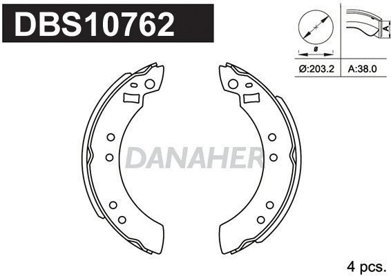Brake Shoe Set (DBS10762)