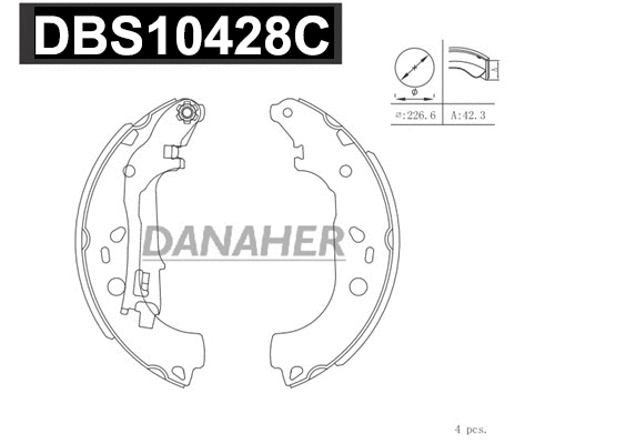 Brake Shoe Set (DBS10428C)