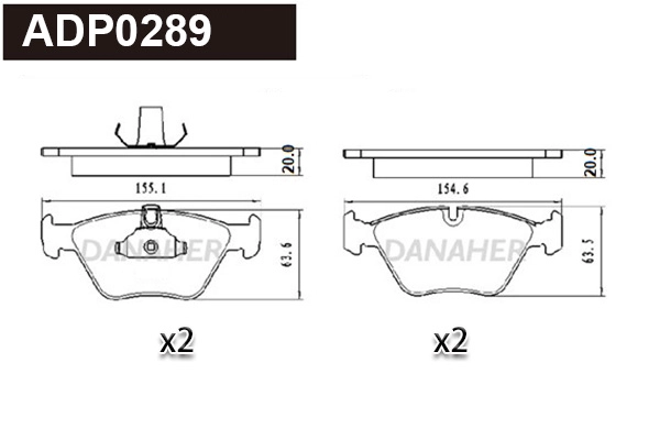 Brake Pad Set, disc brake (ADP0289)