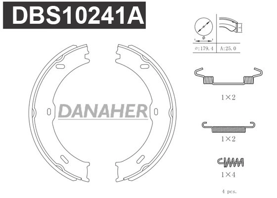 Brake Shoe Set, parking brake (DBS10241A)