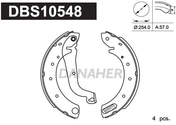 Brake Shoe Set (DBS10548)