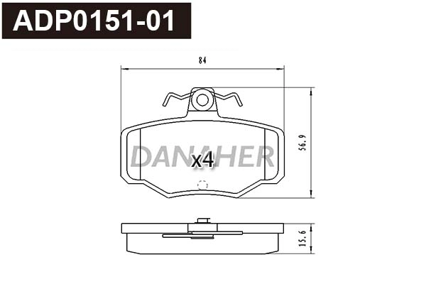 Brake Pad Set, disc brake (ADP0151-01)