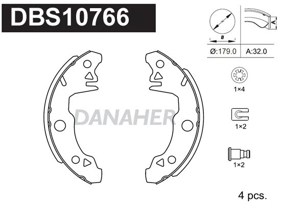 Brake Shoe Set (DBS10766)
