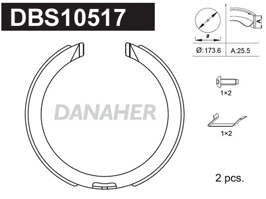 Brake Shoe Set, parking brake (DBS10517)