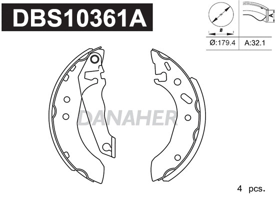 Brake Shoe Set (DBS10361A)