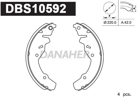 Brake Shoe Set (DBS10592)