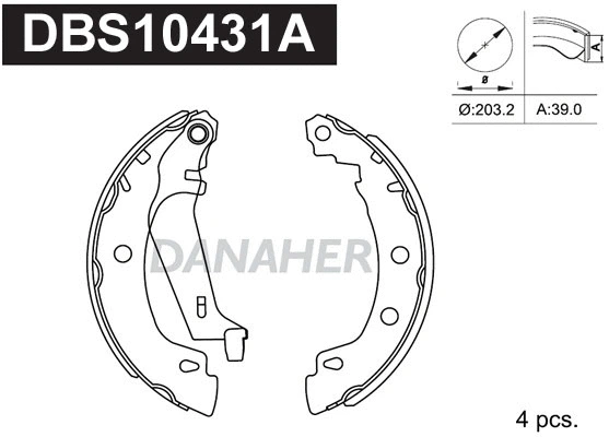 Brake Shoe Set (DBS10431A)