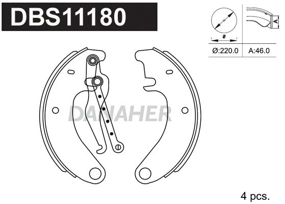 Brake Shoe Set (DBS11180)